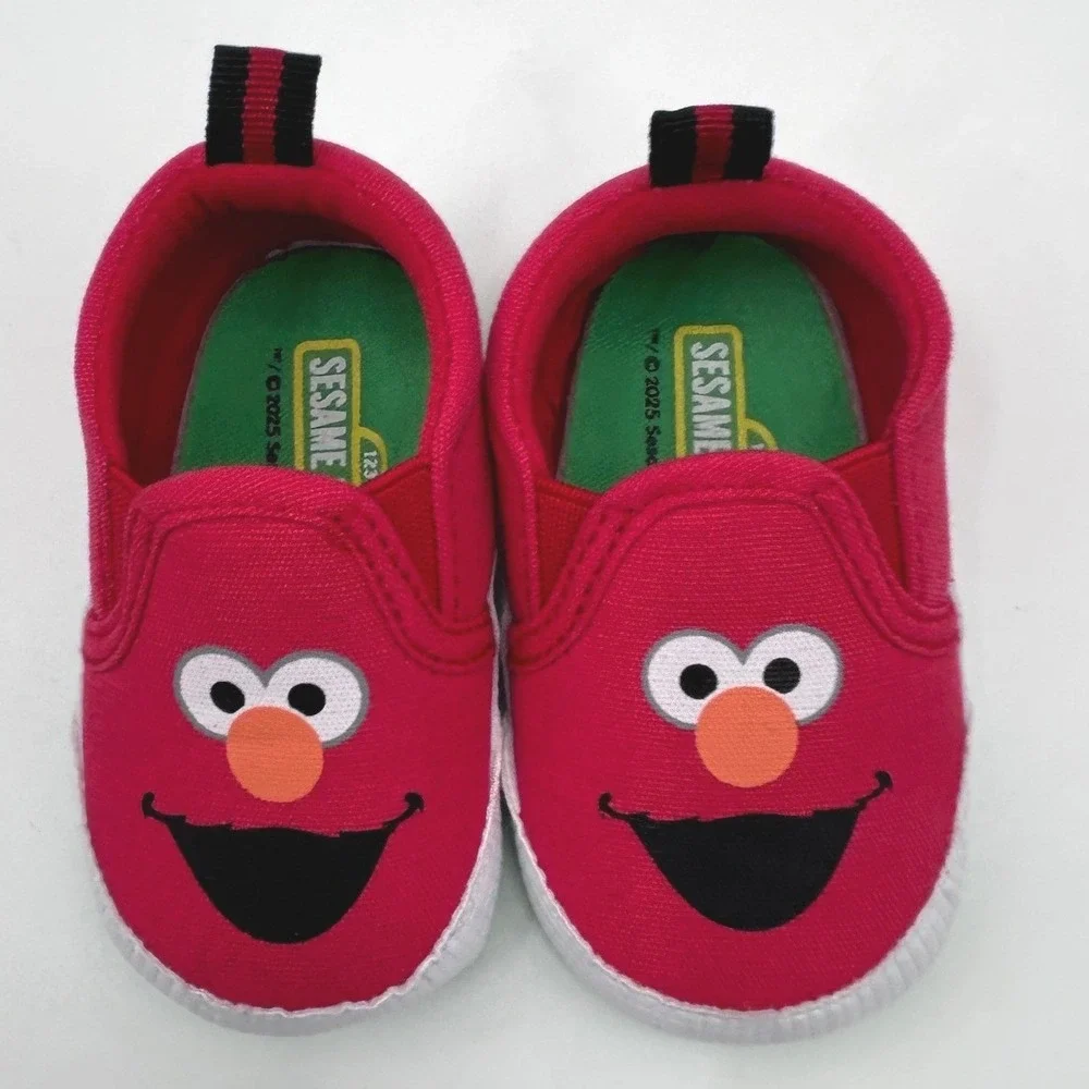 Sesame Street Elmo Infant Shoes Size 2 Red Slip On Sneakers Baby NWOT Kidcore